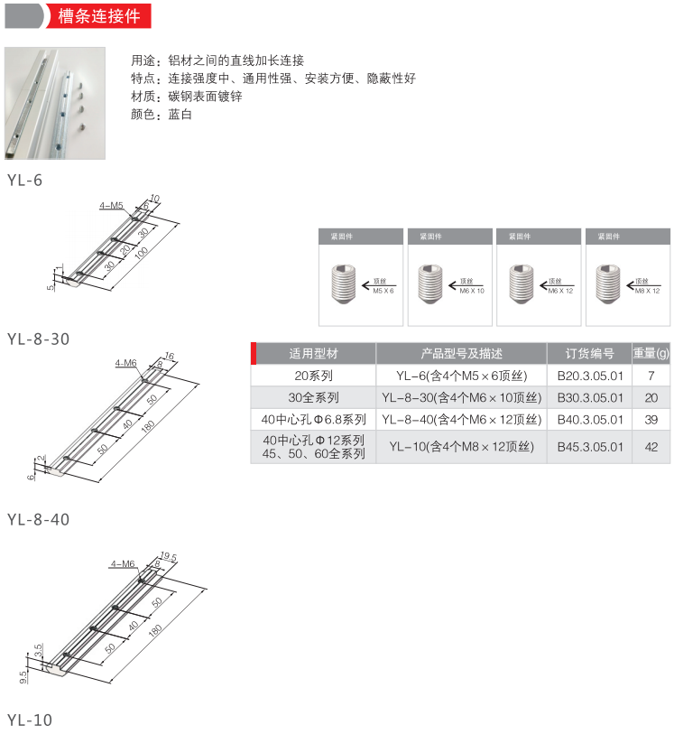 槽条连接件