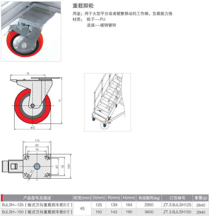 重载脚轮