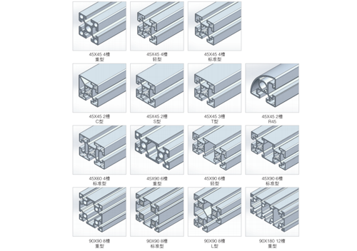 杭州欧标45框架铝材